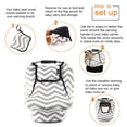 thumbnail image 4 of Zhudiyof Stretchy Baby Car Seat Cover, Infant Car Canopy for Spring Summer Autumn Winter, Snug Warm Breathable, Zipped Window, Universal Fit, for Boys and Girls, Gray and White, 4 of 7