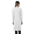 thumbnail image 4 of Moomaya Womens Full Sleeve Hi-Lo Shrug Rounded Hem Long Cotton Summer Cardigan, 4 of 7