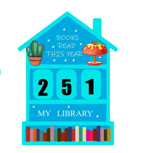 Wooden Sign For Books Read Counter Display ReadTracker For Library Home Desk Teachers Bookworm Craft Stationery