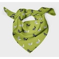 thumbnail image 3 of Bimba Green Text & Stencil Rabbit Animal Printed Pure Silk Scarf Neck Wrap Summer Hair Bandanas For Women 40 x 80 Inches, 3 of 6