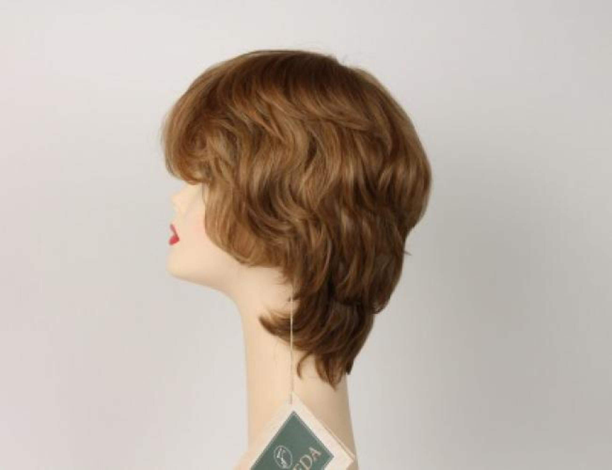 European Human Hair Freeda Wig Medium-Light Blonde Linda With Red Tones Size L