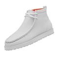 thumbnail image 4 of Men's TAYNO Wallabee Chukka Boots Smooth Leather Light Weight Mojave L White, 4 of 5