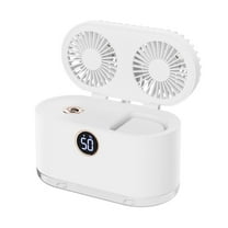 Bouanq Air Humidifiers with fan,Double Head Spray Air Fan,Mini Air-Conditioner,Night Lighting,Water Supply And Humidification,Intelligent Digital Display Air Cooler, Household Small Fan