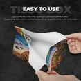 thumbnail image 5 of Lsque Colorful Maple Leaf Beach Turtle Printed Long Tissue Box Cover Holder, Facial Paper Organizer Dispenser,Triangle with Bottom Belt, PVC Leather Decorative Organizer, 5 of 9