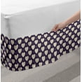 thumbnail image 2 of Romantic Bed Skirt, Heart Shapes Inner Wavy Stripes Geometric Retro Romance Pattern Print, Elastic Bedskirt Dust Ruffle Wrap Around for Bedding Decor, 4 Sizes, Eggplant and Beige, by Ambesonne, 2 of 2