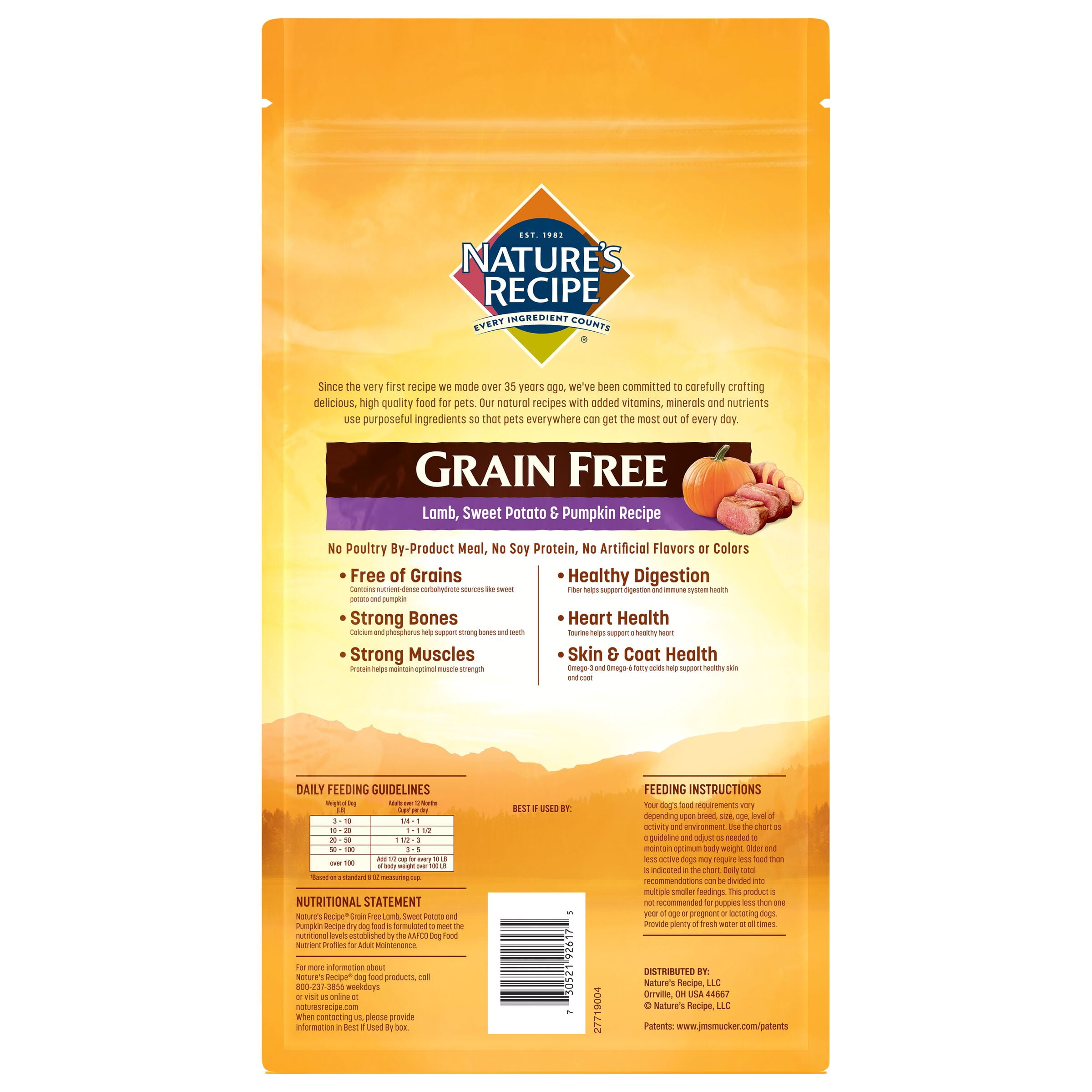 nature's recipe grain free lamb dog food
