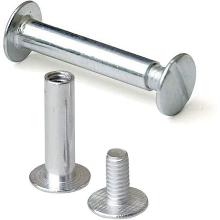 

100 Pack of Silver Aluminum Screw Posts 32mm Metal Chicago Screw Post Binding Screws