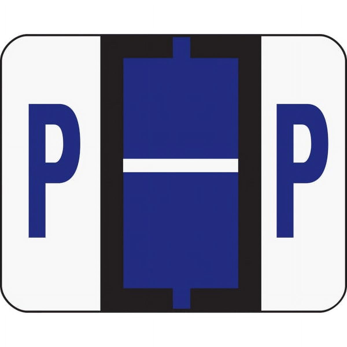 Smead 67086 A-Z Color-Coded Bar-Style End Tab Labels, Letter P, Violet, 500/Roll - image 3 of 3