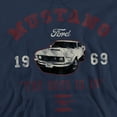 thumbnail image 2 of Ford Mustang The Boss Is In Unisex Adult Pull-Over Hoodie, Navy, Medium, 2 of 5