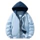 thumbnail image 2 of Ceisia Men's solid color warm hooded coat long sleeve outerwear Gift, 2 of 4