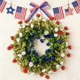 thumbnail image 7 of 2 Piece Wooden Patriotic Heart Decorations, for 4th of July Memorial Day Table Centerpiece with Red White Blue Painted Flag Stars Rustic Farmhouse Style 6 Inch, 7 of 7