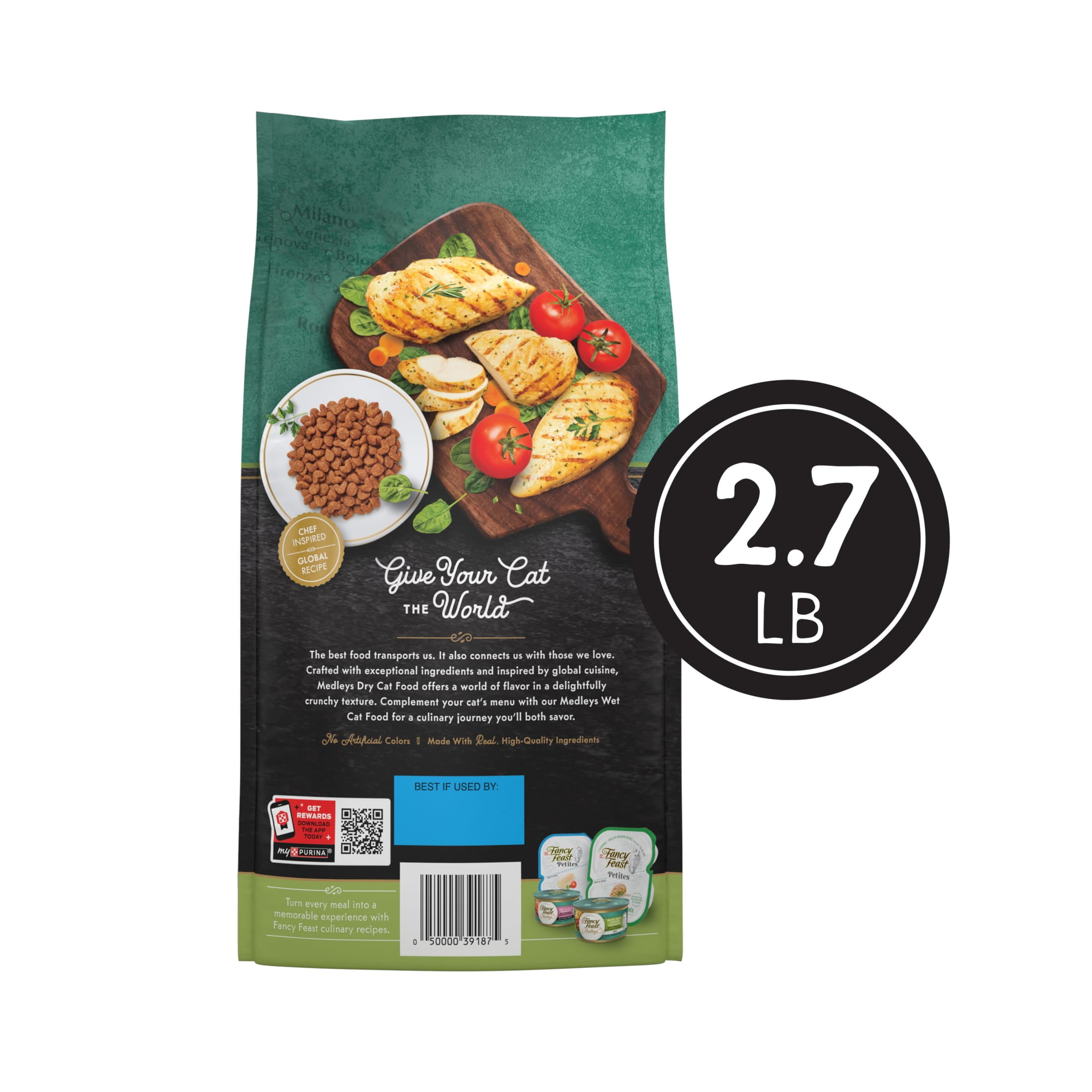 Purina Fancy Feast Medleys Primavera Style with White Meat Chicken and Accents of Tomato, Carrot and Spinach Dry Cat Food, 2.7 lb. Bag