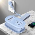 thumbnail image 2 of Five In One Power Strip with USB Ports，Extension Cord Surge Protector Power Strip，Portable For Travel USB Smart Charging Meeting The Needs Of Various Devices, 2 of 9