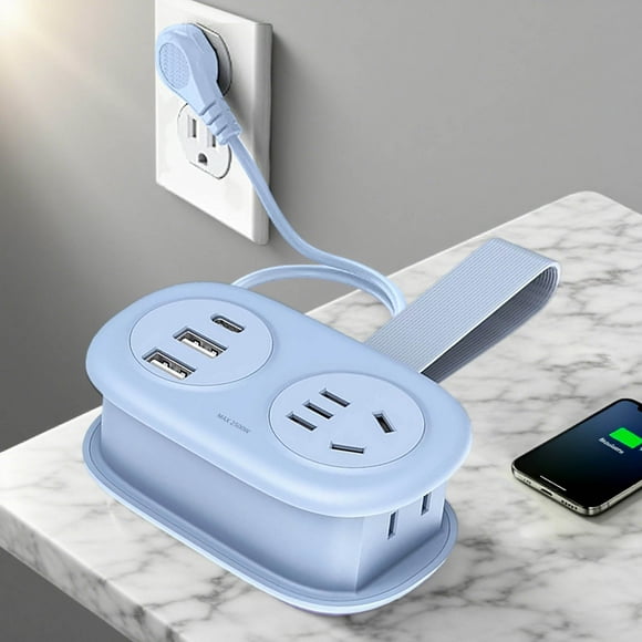 Oliegs Blanket Five In One Power Strip With USB Ports,Extension Cord Surge Protector Power Strip,Portable For Travel USB Smart Charging Meeting The Needs Of Various Devices