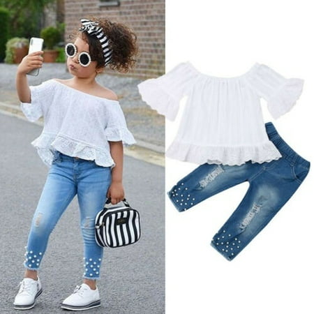 White denim cheap for girls