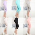 thumbnail image 3 of Leggings Capri 3/4 pour Femmes, Courts, Été, Modal, Haute Qualité, 5 Couleurs, 3 of 4