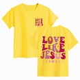 thumbnail image 3 of kpoplk Shirt for Girls Toddler Kids Graphic Short Sleeve Shirts Cotton Baby Girl T Shirt Summer Tops(Yellow,11-12 Y), 3 of 6