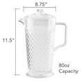 thumbnail image 6 of 80oz Acrylic Water Pitcher with Lid - Shatterproof Plastic Pitcher for Iced Tea, Lemonade, Sangria, Cocktails - Clear Beverage Jug with Handle, 6 of 6