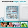 thumbnail image 2 of WAA Mini Freezer,1.1 Cu.ft Upright Freezer with Reversible Single Door,Removable Shelves,Small Freezer with Adjustable Thermostat for Home/Kitchen/Office (White), 2 of 7