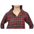 thumbnail image 5 of Bimba Women Red Shirt And Shorts 2 Pcs Set Check Print Full Sleeve Nightwear - 26, 5 of 5