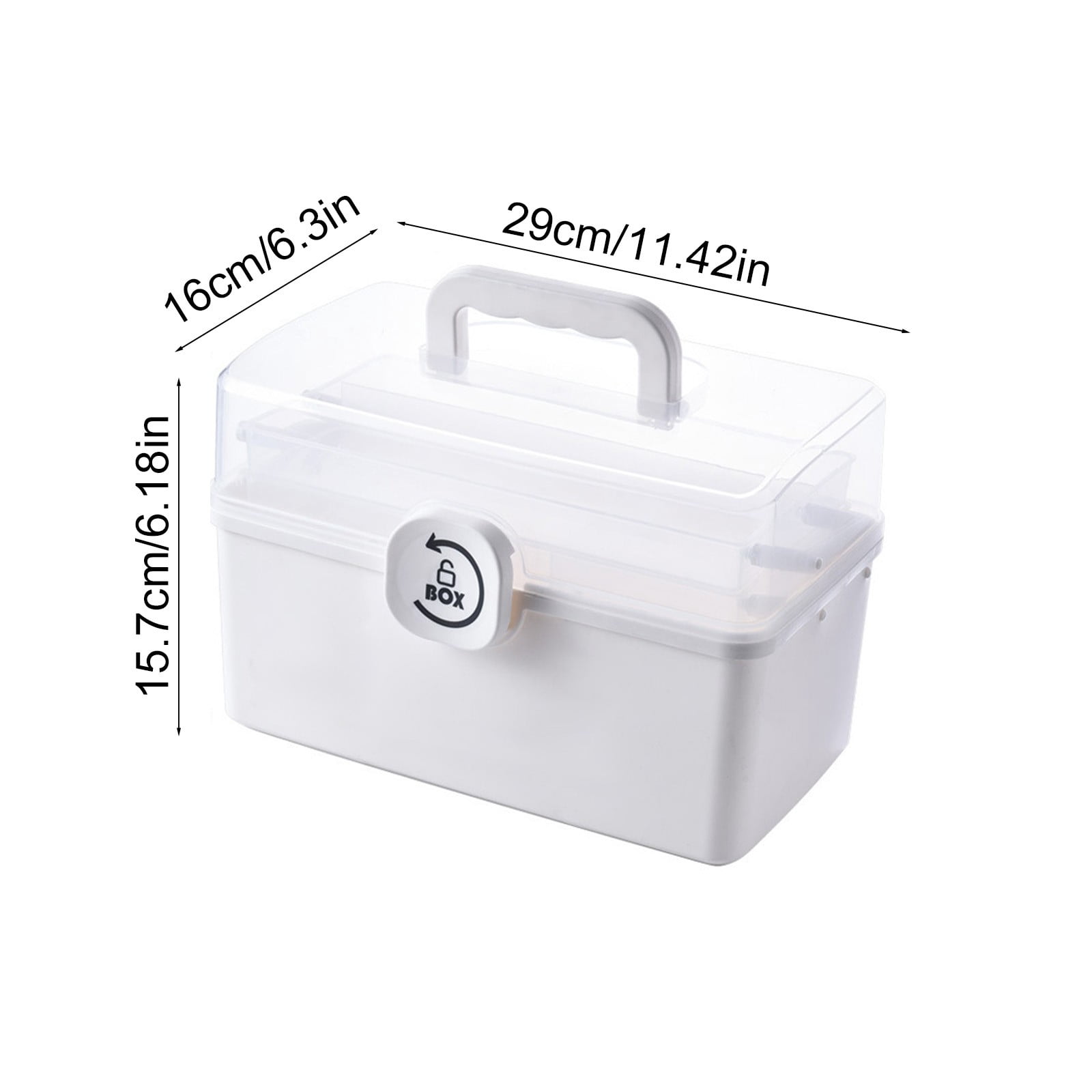 Fufafayo First Aid Kit For Home Use, Hand Held Emergency Box, Large Capacity Portable Organizer For Car Office Travel Camping