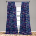 thumbnail image 5 of Ambesonne Colorful Curtains, Abstract Circle Design, Pair of 28"x95", Multicolor, 5 of 5