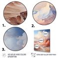 thumbnail image 3 of Designart "Sunkissed Sands Beach Photo II" Nautical & Beach Floater Framed Wall Art Living Room, 3 of 7