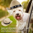 thumbnail image 3 of wirlsweal Pet Cowboy Hat Scarf Set Cute Pet Hat Bandana Western Cowboy Dog Costume Hat Scarf Set Breathable Adjustable Buckle Comfortable Funny Dog for Pets, 3 of 8
