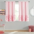 thumbnail image 3 of Your Zone Reversible Ruffle Blackout Curtain Panel, 1 Panel, Pink, 37" W x 63" L, 3 of 7