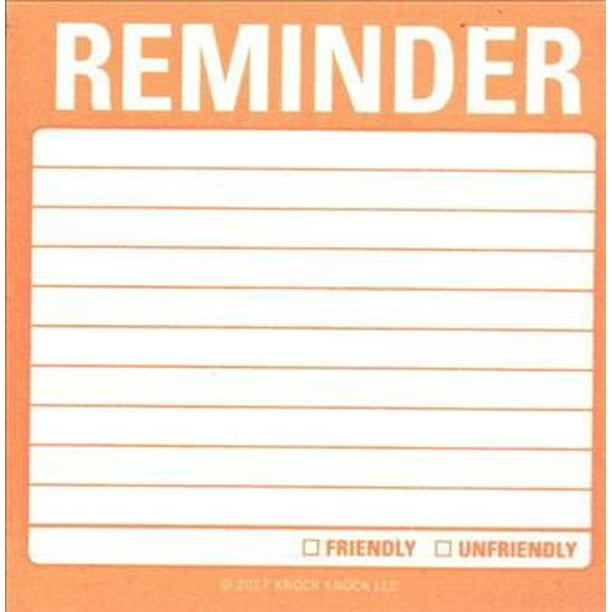 Reminder Sticky Note