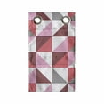 thumbnail image 1 of Geometric Hanging Pocket Organizer, Simple Repeating Pattern of Halved Triangles with Stripe Ornaments, Printed Polyester Storage Bag with Pockets, 9" x 27", Coral Pink and Dark Grey, 1 of 2