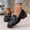 Black, variant on FRSASU Women's Wide Loafers Slip on Flat Shoes,Comfort Penny Loafers with Arch Support Dressy Moccasins for Women Brown