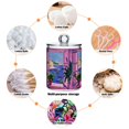 thumbnail image 6 of Yayeee 4 Pack Qtip Holder Bathroom Cotton Swab Canister with Lid Clear Dispenser Set, Purple Window Scene, 6 of 6