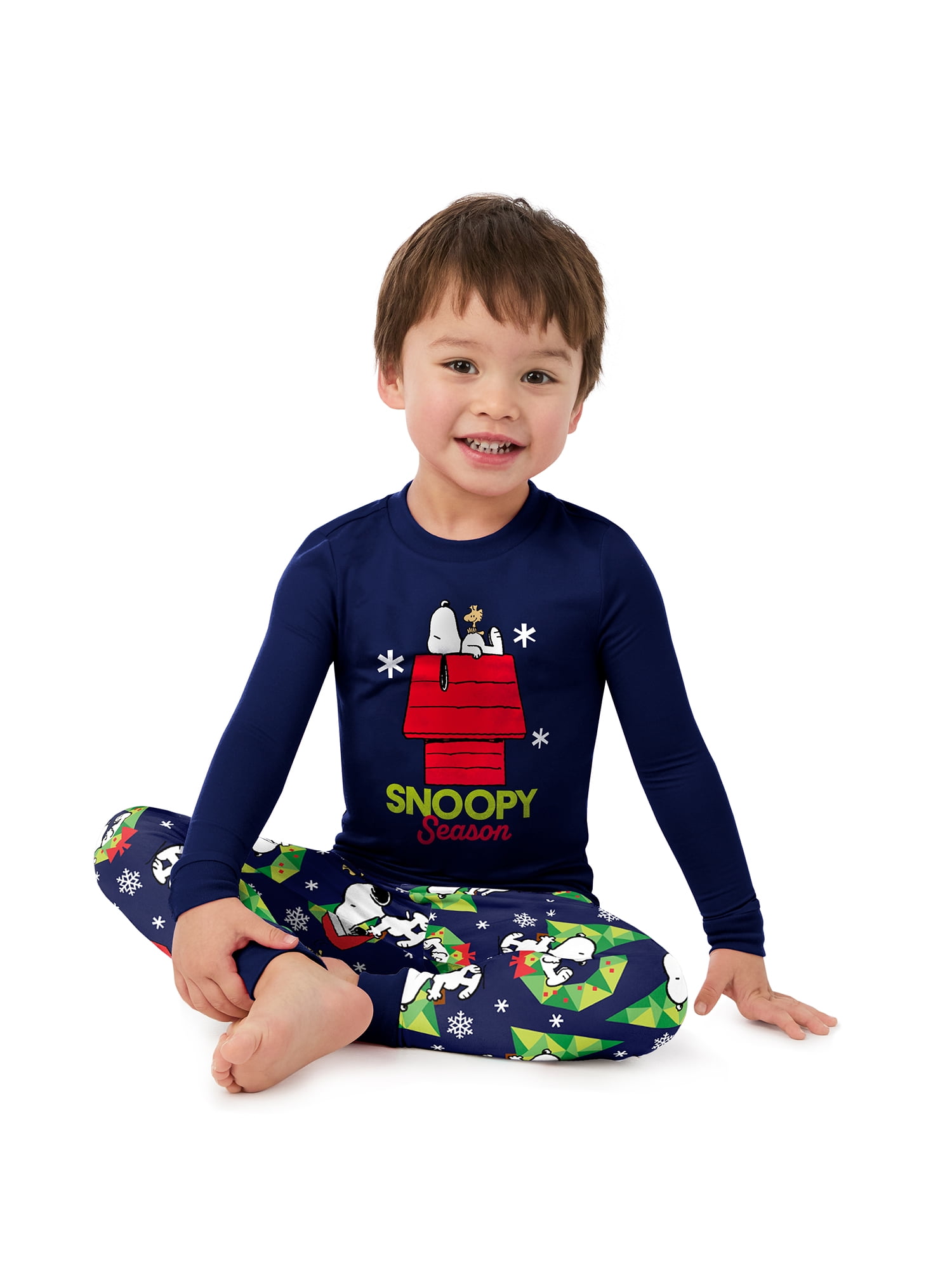 Peanuts Snoopy Unisex Toddler Matching Family Pajamas Top and Pants Set, 2-Piece, Sizes 2T-5T