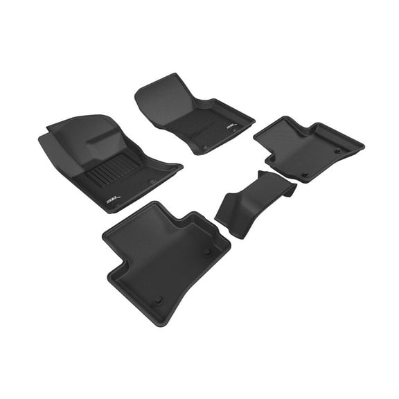 3D MAXpider Custom Fit KAGU Floor Mat (BLACK) Compatible with LAND ROVER RANGE ROVER VELAR 2018-2020 - Full Set