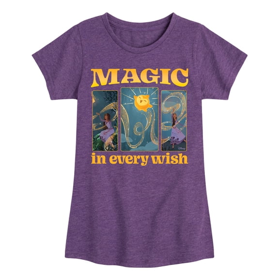 Disney Wish - Magic In Every Wish - Toddler & Youth Girls Short Sleeve Graphic T-Shirt