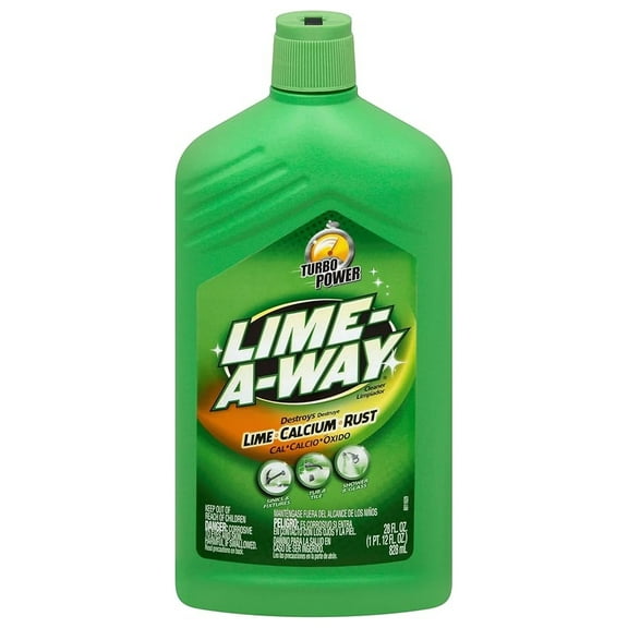 Lime & Rust Remover Cleaner - 28oz Bottle (4 Pack) - Powerful Stain Remover for Bathrooms, Kitchens, & Exteriors - Removes Hard Water Stains, Calcium Buildup, & Rust