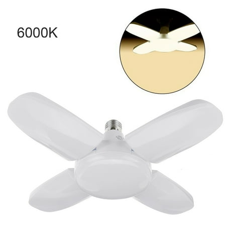 

YMH Foldable Garage Light Three-Leaf Fan Blade LED Bulb Adjustable Ceiling Lamp