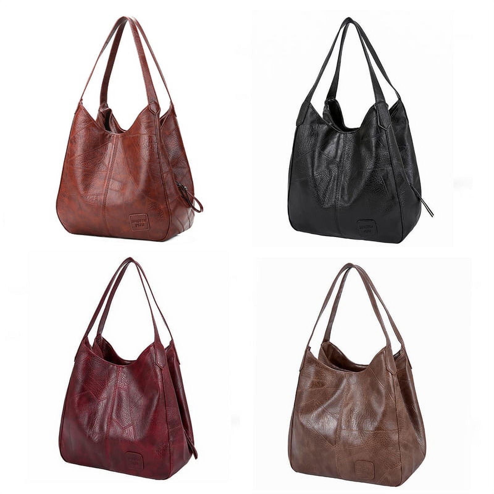 Women PU Leather Handbags Fashion Big Capacity Tote Bags Retro Designer  Double Strap Shoulder Bag Female Shopper sac Mujer Bolsa