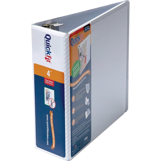 QuickFit DRing View Binders, White, 1 Each (Quantity)
