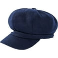 thumbnail image 4 of CoCopeaunts Octagonal Newsboy Cap Casual Vintage Painter Detective British Style Solid Hat Women Autumn Winter Warm Beret Hat, 4 of 7