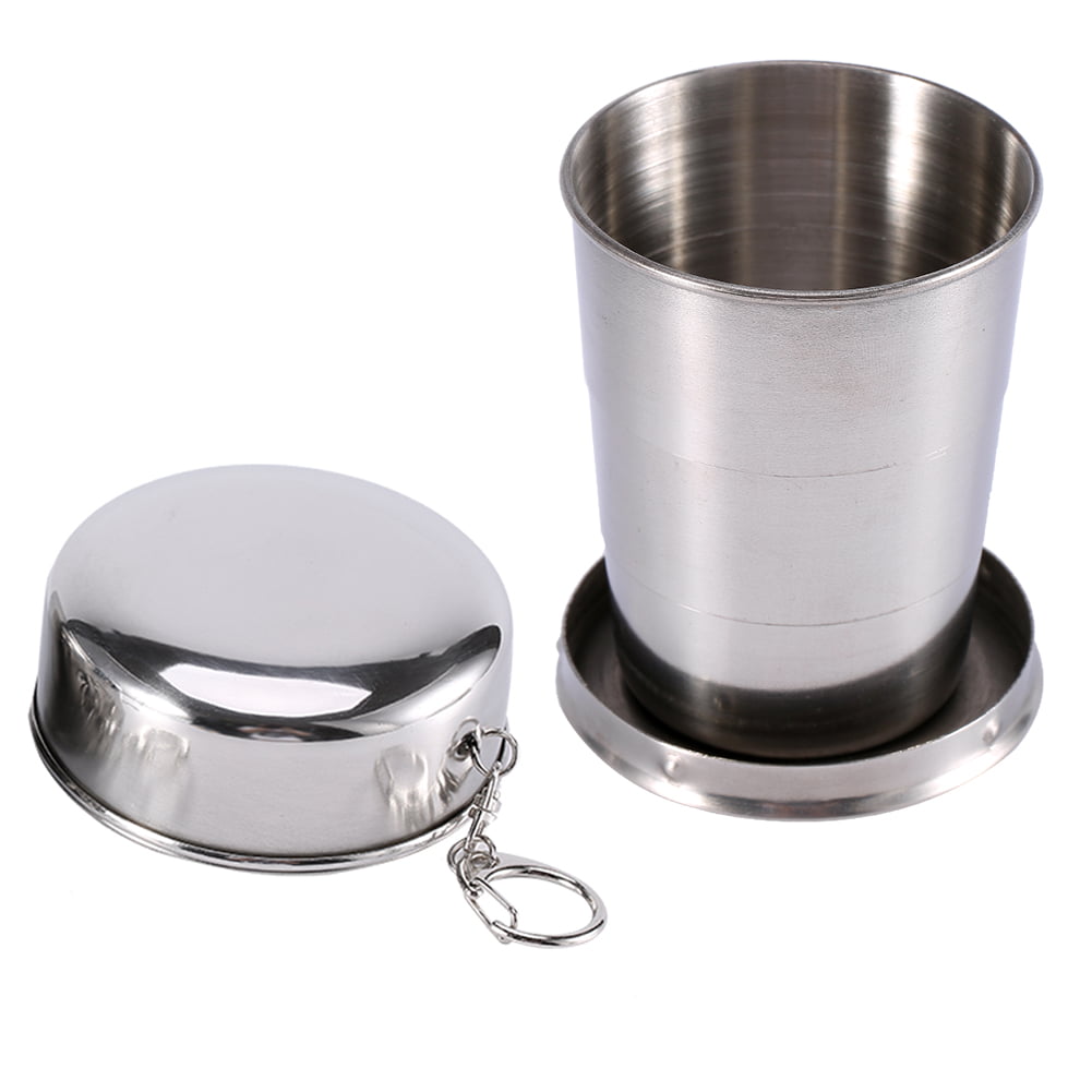 Details about   Steel Portable Outdoor Travel Folding Collapsible Cup Telescopic K7U6 