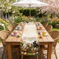 thumbnail image 1 of Uuiauoio Happy Easter Table Runner Bunny Rabbit Easter Eggs Flower Tablecloth Easter Spring Summer Party Decorations and Supplies for Home Kitchen Table, 1 of 7