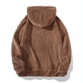 thumbnail image 5 of Men's Hoodies Sweatshirt Loose Long Sleeved Hooded Pullover Casual Solid Color Warm Pullover Jacket Fall Winter, 5 of 8