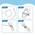 thumbnail image 4 of 20Pack 5" Silicone Cable Ties, Reusable Zip Ties Wire Strips Organizer, Blue, 4 of 6