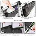 thumbnail image 4 of Bike Frame Storage Bag, Water Resistant Reflective Bicycle Triangle Bag with Two Side Pockets, Strap-On Under Seat Tool Accessories Pouch for Mountain Road Bike Trip (2L), 4 of 5