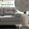 thumbnail image 5 of L shaped Sectional couch, 82.7" Machine Washable Chenille Fabric Upholstery sofa, Wide Chaise Lounge sofa With Removable Armrests, An Sectional couches for Living room/Office/Apartment, (Frost Gray), 5 of 7