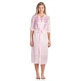 thumbnail image 2 of Casual Nights Women's Satin 2 Piece Robe and Nightgown Set, 2 of 2