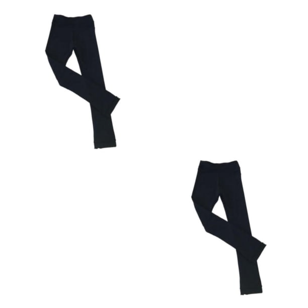 Yuarrent Mallas de patinaje Crystal Sparkling Pants Leggings de patinaje artístico Pure Black155 Negro puro 155 cm 2piezas