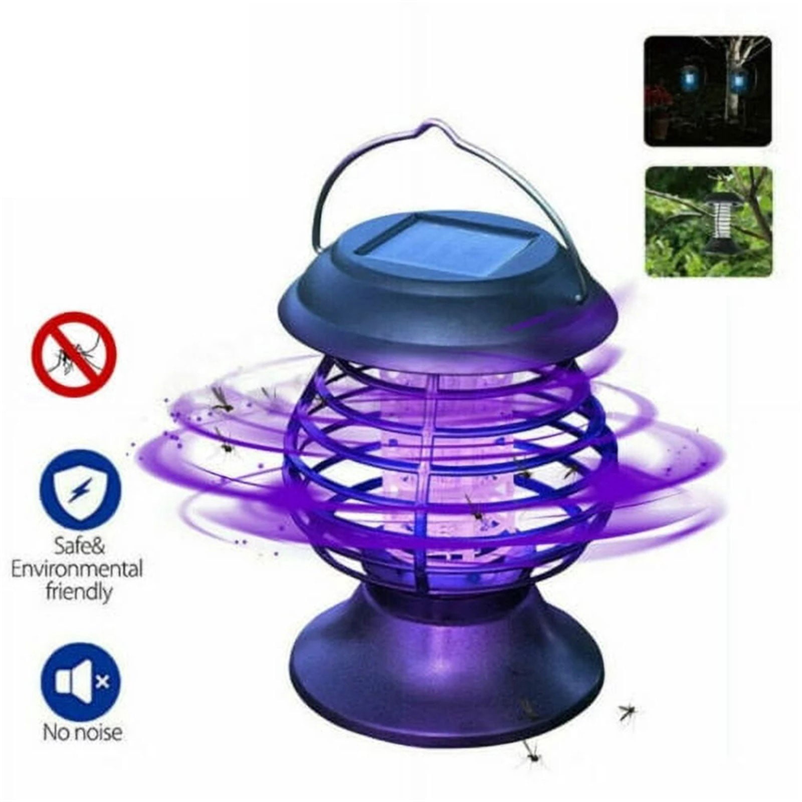 Solar Powered Mosquito Killers Light Insects Killing Hanging Lamp Garden Outdoor Solar Bug Light